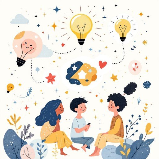 Creative young minds studying together in a collaborative learning environment